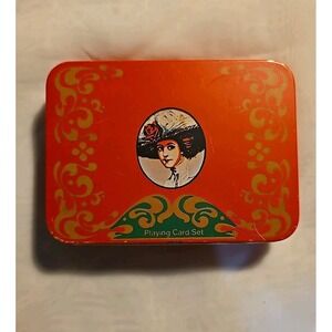 COCA COLA Tin Vintage Playing Cards Two‎ Decks Complete